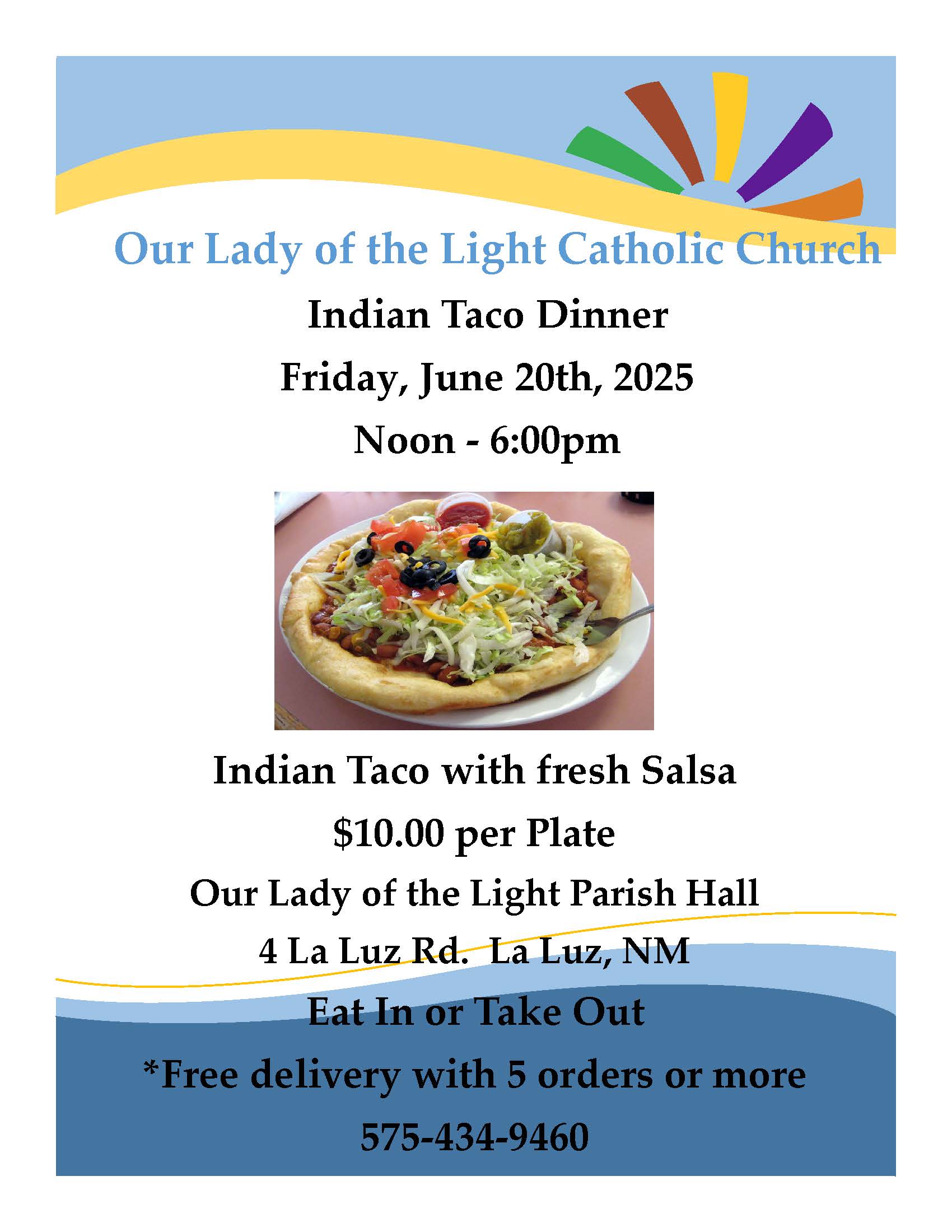 Flyer - Indian Tacos for sale 2025